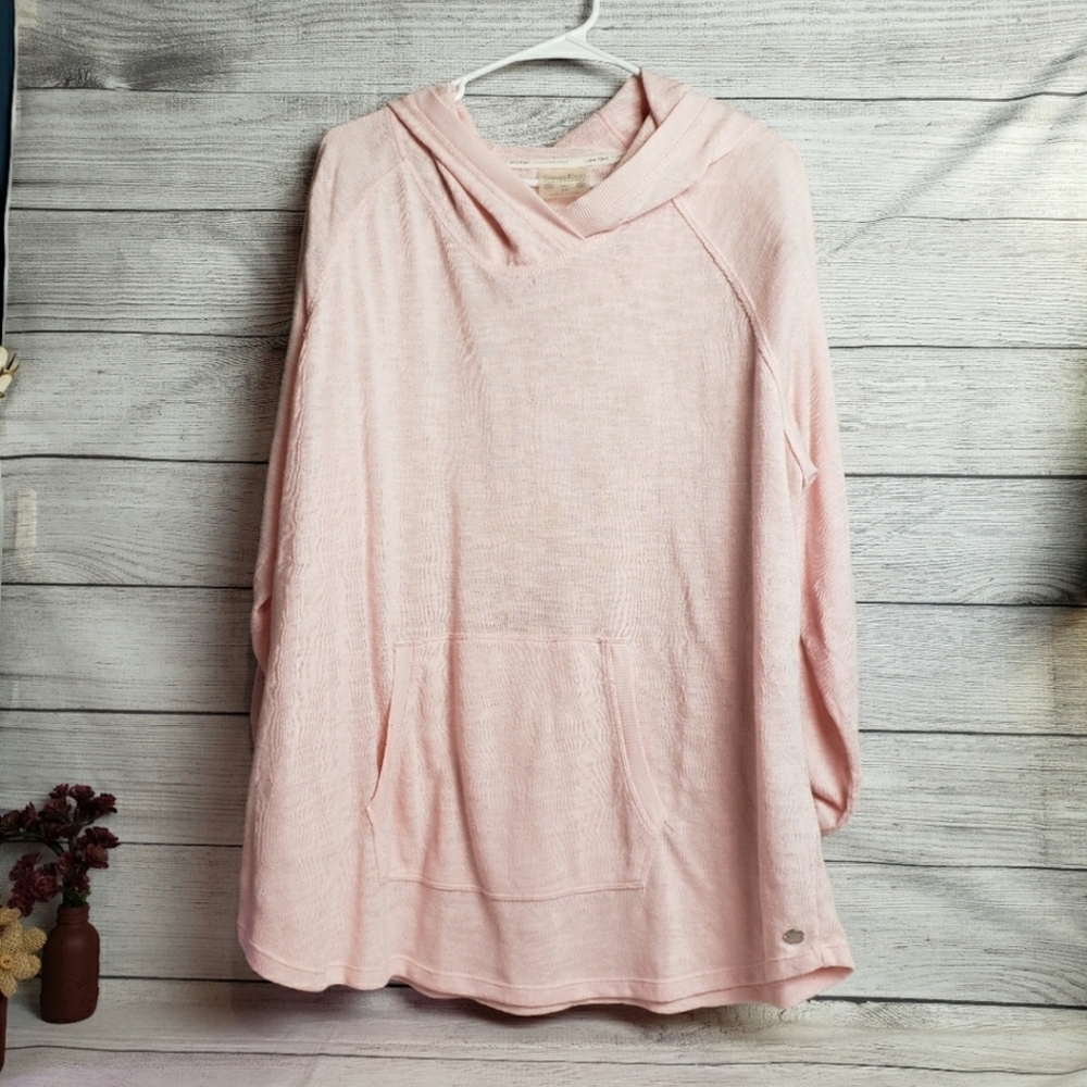 Calvin Klein Performance Pink Women's Hooded Sweater Kangaroo‎ Pouch 2X